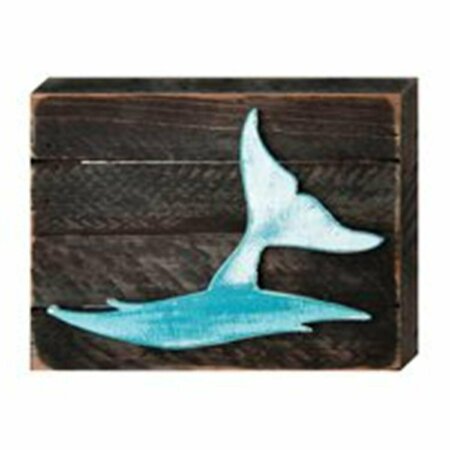 CLEAN CHOICE Whale Tail Art on Board Wall Decor CL2976053